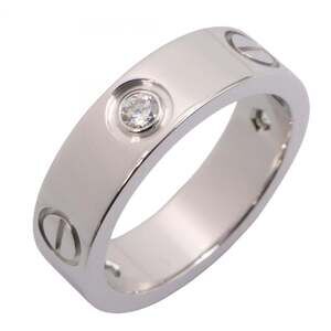CARTIER 18k Silver Diamond Love Ring